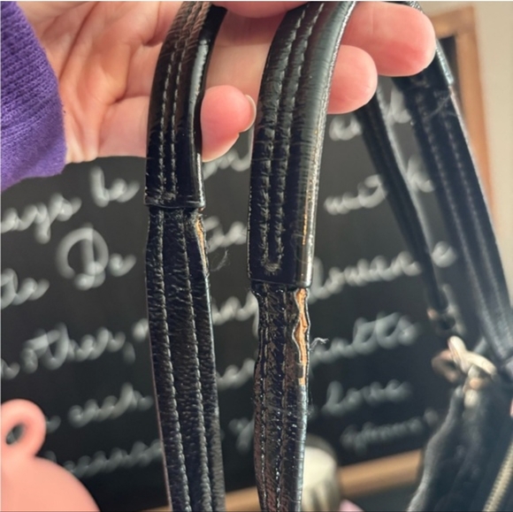 Coach Vintage Alex Signature Black Patent Leather Tote Bag - Picture 4 of 9